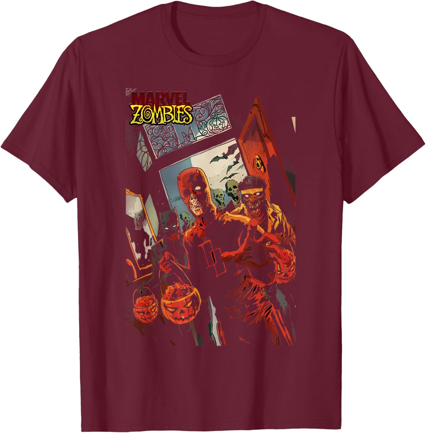 Marvel Zombies Daredevil Zombie Poster Halloween Small T-Shirt - T-Shirt | Maroon