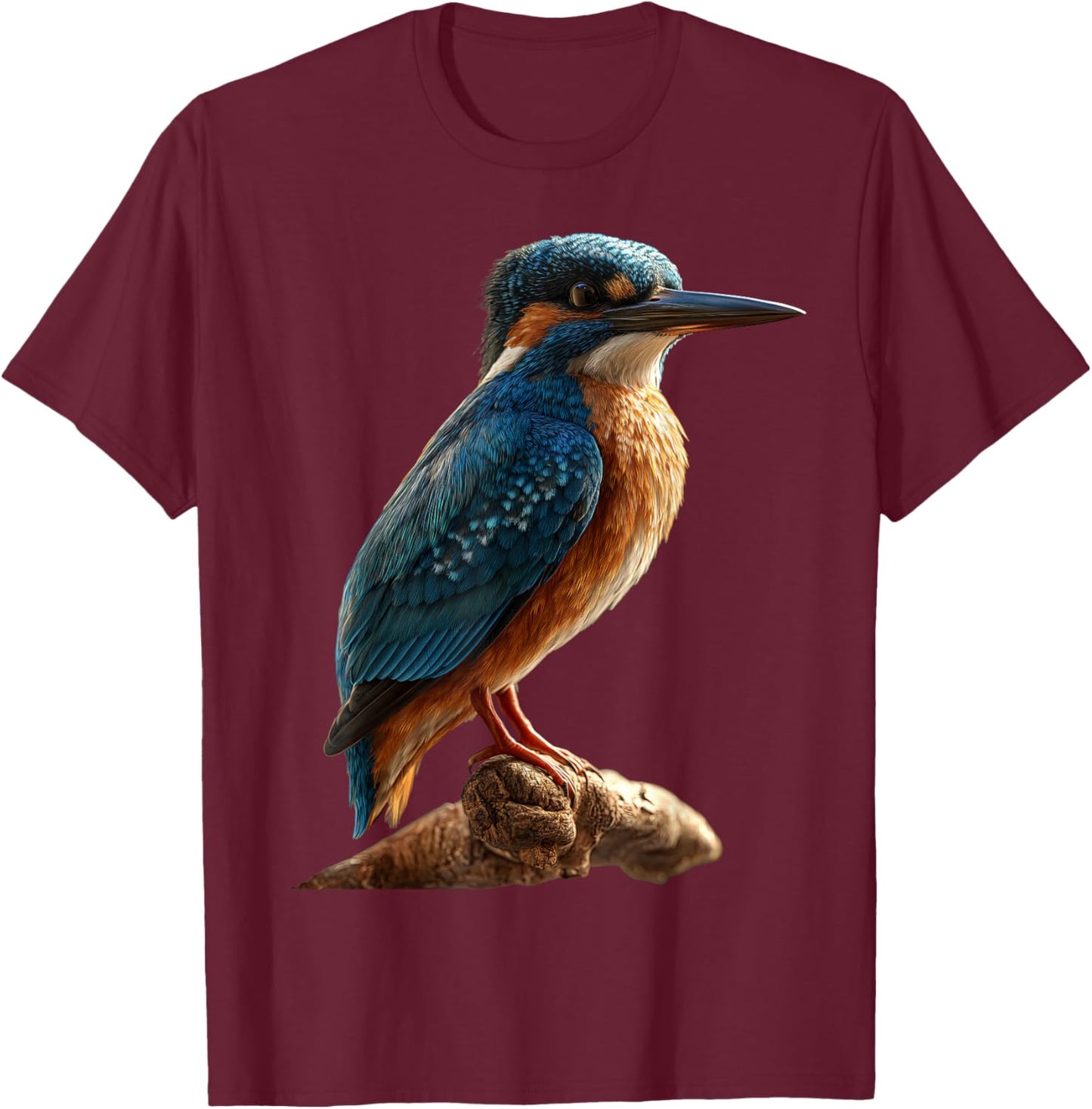 Kingfisher Kingfisher Bird Soft Kingfisher T-Shirt - T-Shirt | Maroon