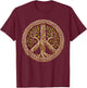 Peace Sign Tree Lover Nature Hippie T-Shirt - T-Shirt | Maroon