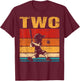 2 Year Old Baseball Boy Birthday Vintage 2nd Birthday Boy T-Shirt - T-Shirt | Maroon