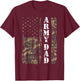 Vintage US Flag Army Dad Veteran Father Father's Day Gift T-Shirt - T-Shirt | Maroon