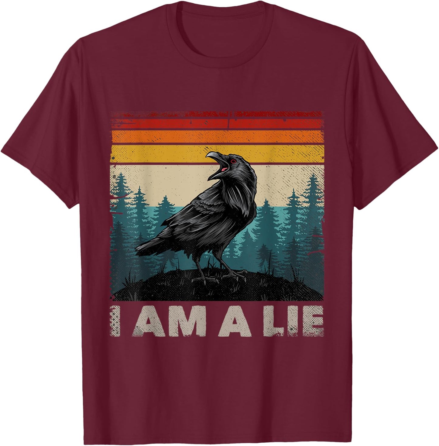 I Am A Lie Birds Not Real Funny Meme T-Shirt - T-Shirt | Maroon