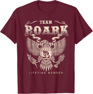 Team Roark Lifetime Member Last Name T-Shirt - T-Shirt | Maroon