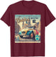 Citroën 2CV World Tour Paris France , Black, S T-Shirt - T-Shirt | Maroon
