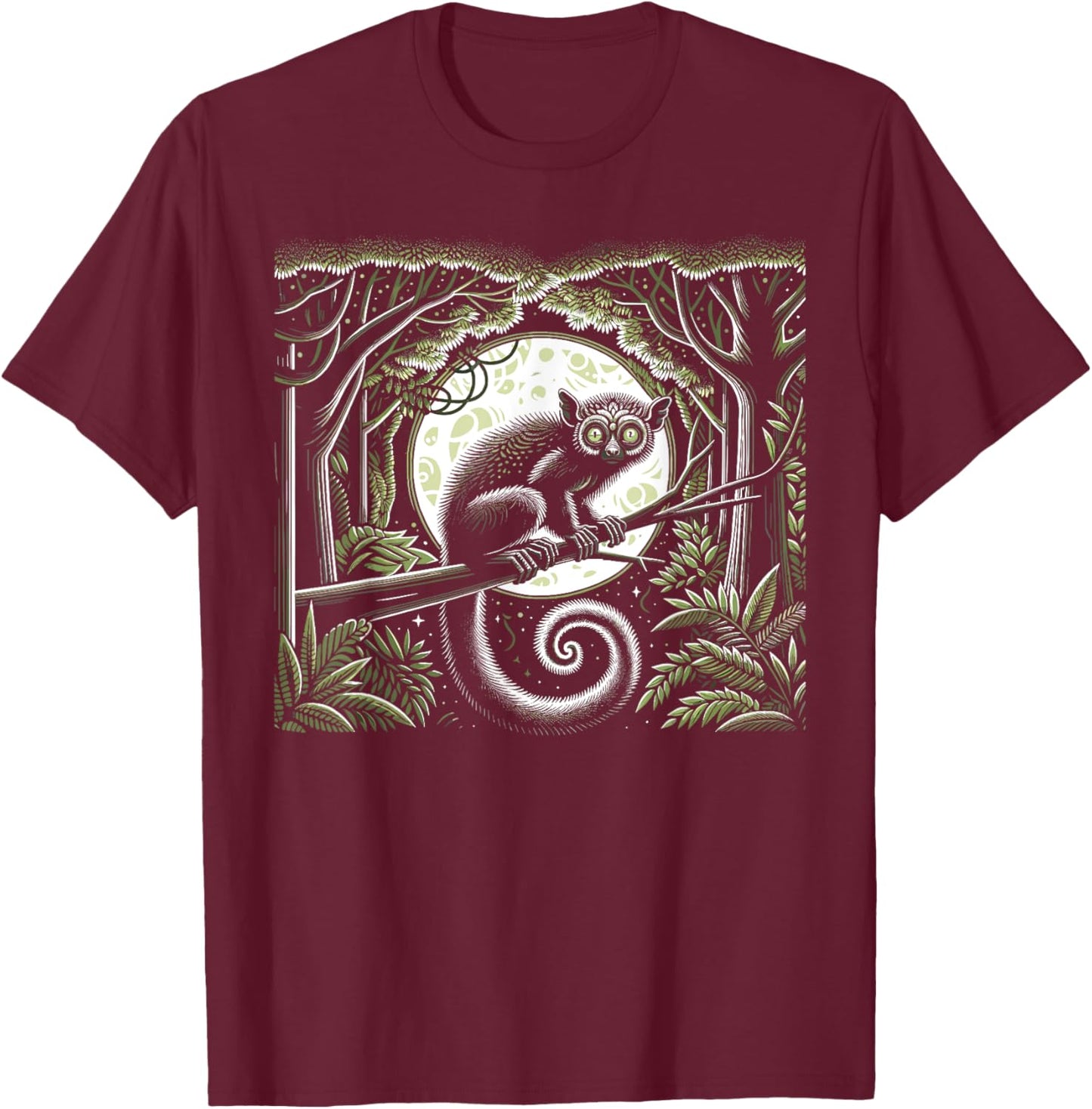 Aye Aye Face Aye-aye Nocturnal Lemur Wildlife Animal T-Shirt - T-Shirt | Maroon