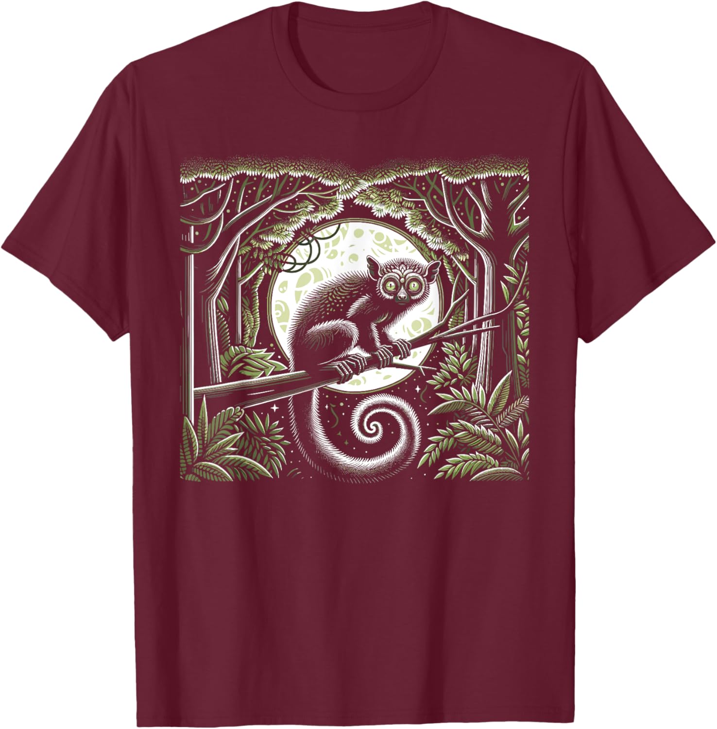 Aye Aye Face Aye-aye Nocturnal Lemur Wildlife Animal T-Shirt - T-Shirt | Maroon