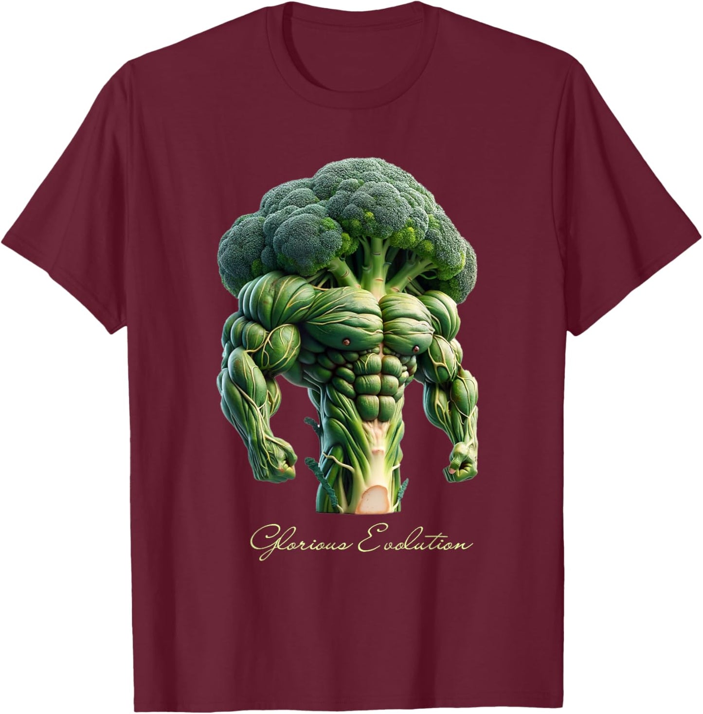 Muscle broccoli T-Shirt - T-Shirt | Maroon