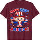 250 Anniversary USA Kids Toddler Girl Boy Kawaii T-Shirt - T-Shirt | Maroon