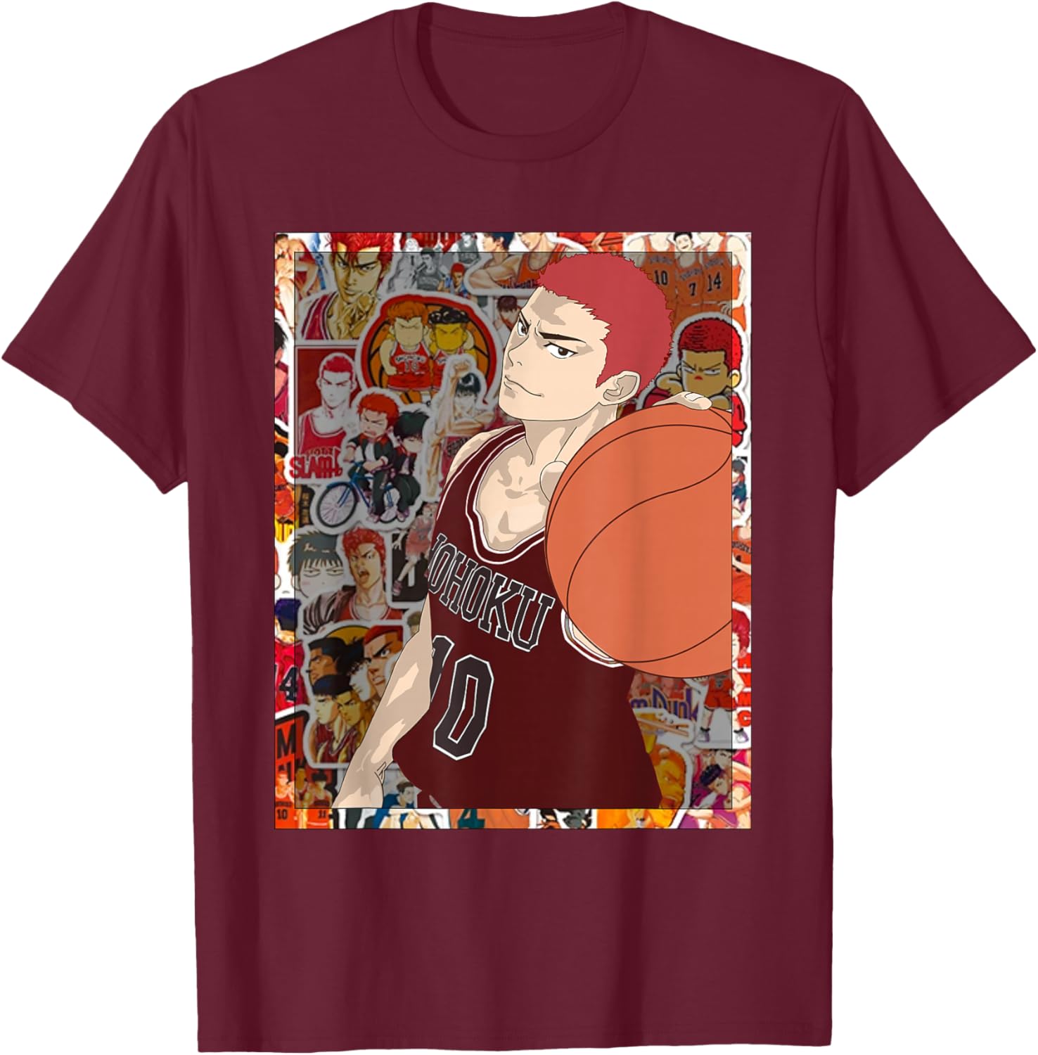 Hanamichi Sakuragi T-Shirt - T-Shirt | Maroon