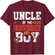 Uncle Of The Birthday Boy Baseball Bday Family T-Shirt - T-Shirt | Maroon