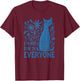 I'm Not for Everyone Sarcastic Cat Boho Wildflowers Vintage T-Shirt - T-Shirt | Maroon