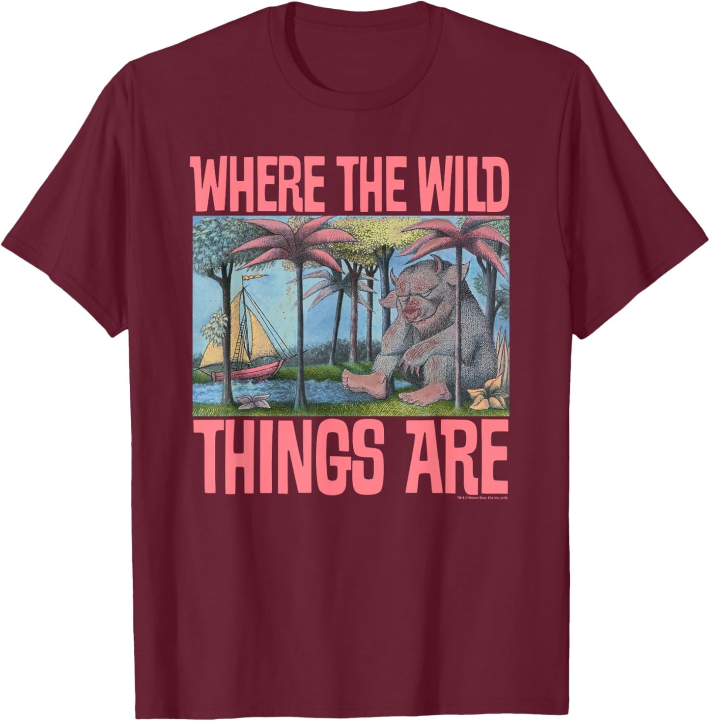 Where the Wild Things Are Cover T-Shirt - T-Shirt | Maroon