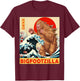 Bigfoot Japanese Art Funny Bigfoot Gifts Women Kid T-Shirt - T-Shirt | Maroon