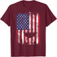 American Flag Bbq Grill Vintage Grilling Smoking Patriotic Men T-Shirt - T-Shirt | Maroon