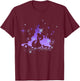 Disney Tangled Rapunzel And Lanterns Castle Silhouette T-Shirt - T-Shirt | Maroon
