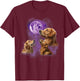 Funny Golden Retriever T Shirt - Howling at the Moon T-Shirt - T-Shirt | Maroon
