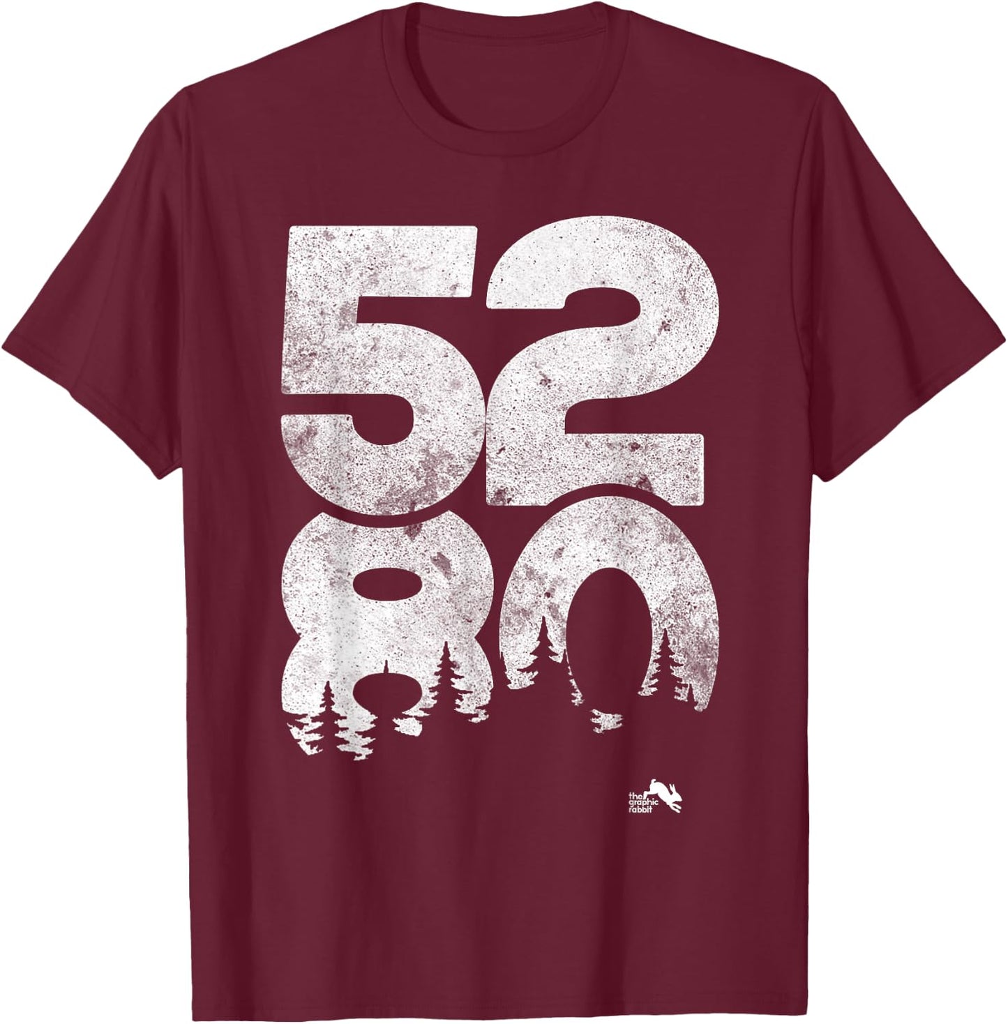 5280 T Shirt Mile High Denver Colorado T-Shirt - T-Shirt | Maroon