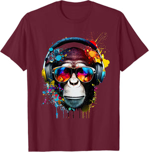 Monkey Monkey T-Shirt - T-Shirt | Maroon