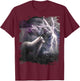 Lightning Wolf Howling At The Moon T-Shirt - T-Shirt | Maroon