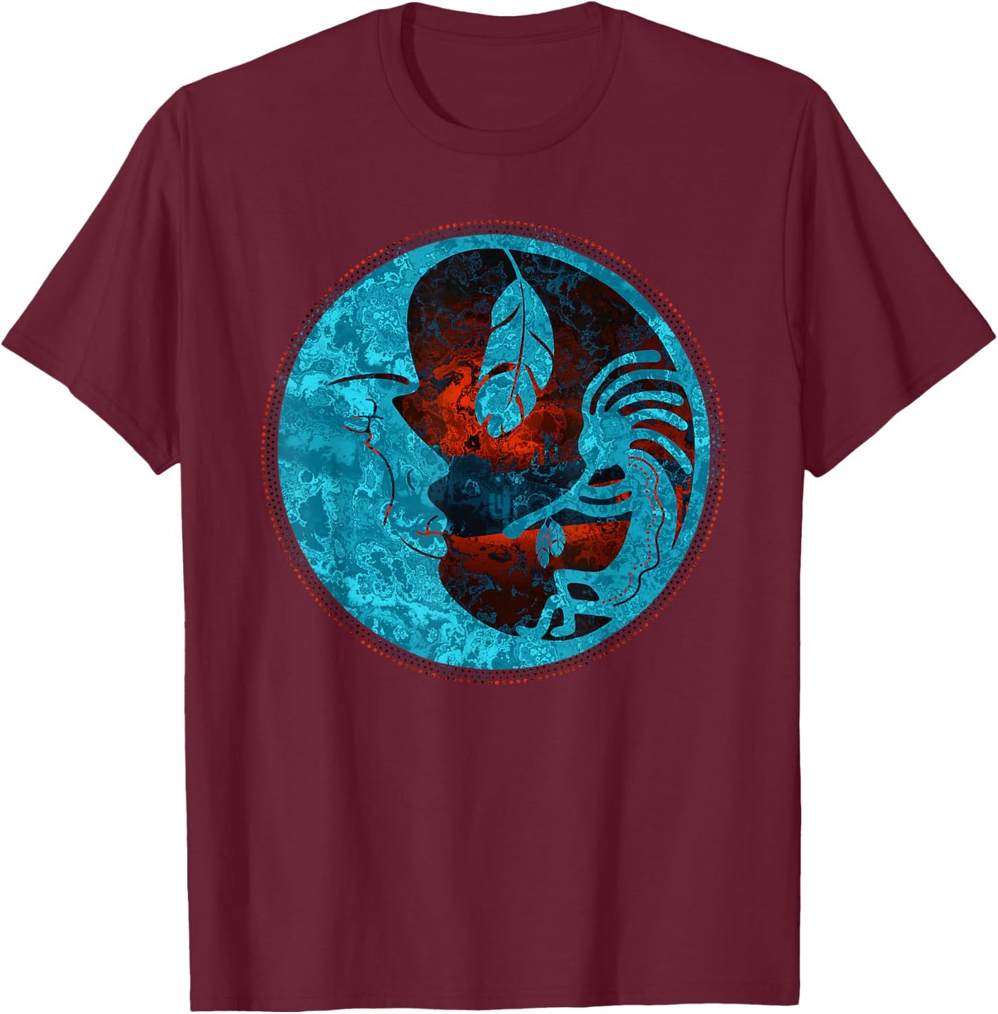 Kokopelli plays for the moon 3 - Fan Fun T-Shirt - T-Shirt | Maroon