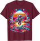 Flying Astronaut | Men Women XS - 6XL | Graphic T-Shirt - T-Shirt | Maroon