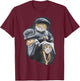 Hug Life Cat Designs Black Adult Classic Fit Modern Classic Cartoon Life T-Shirt - T-Shirt | Maroon