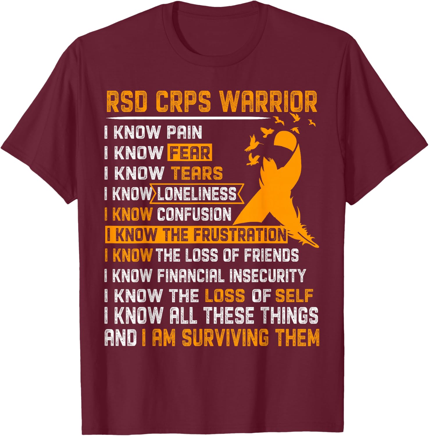 RSD CRPS Warrior Shirt Men T-Shirt - T-Shirt | Maroon