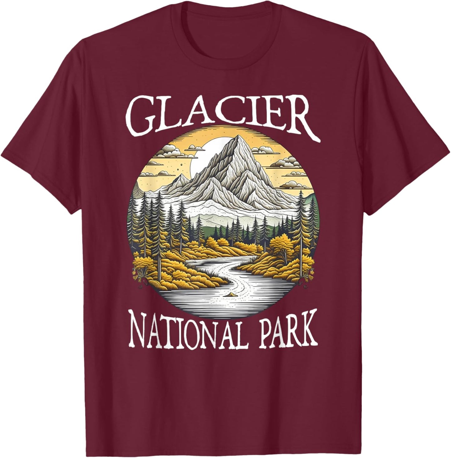 Glacier National Park T-Shirt - T-Shirt | Maroon