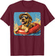 Awesome River tubing Outfit for Dogs and Pets Lovers T-Shirt - T-Shirt | Maroon