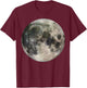 Full Moon Phase Space Love Photography Astronomy T-Shirt - T-Shirt | Maroon