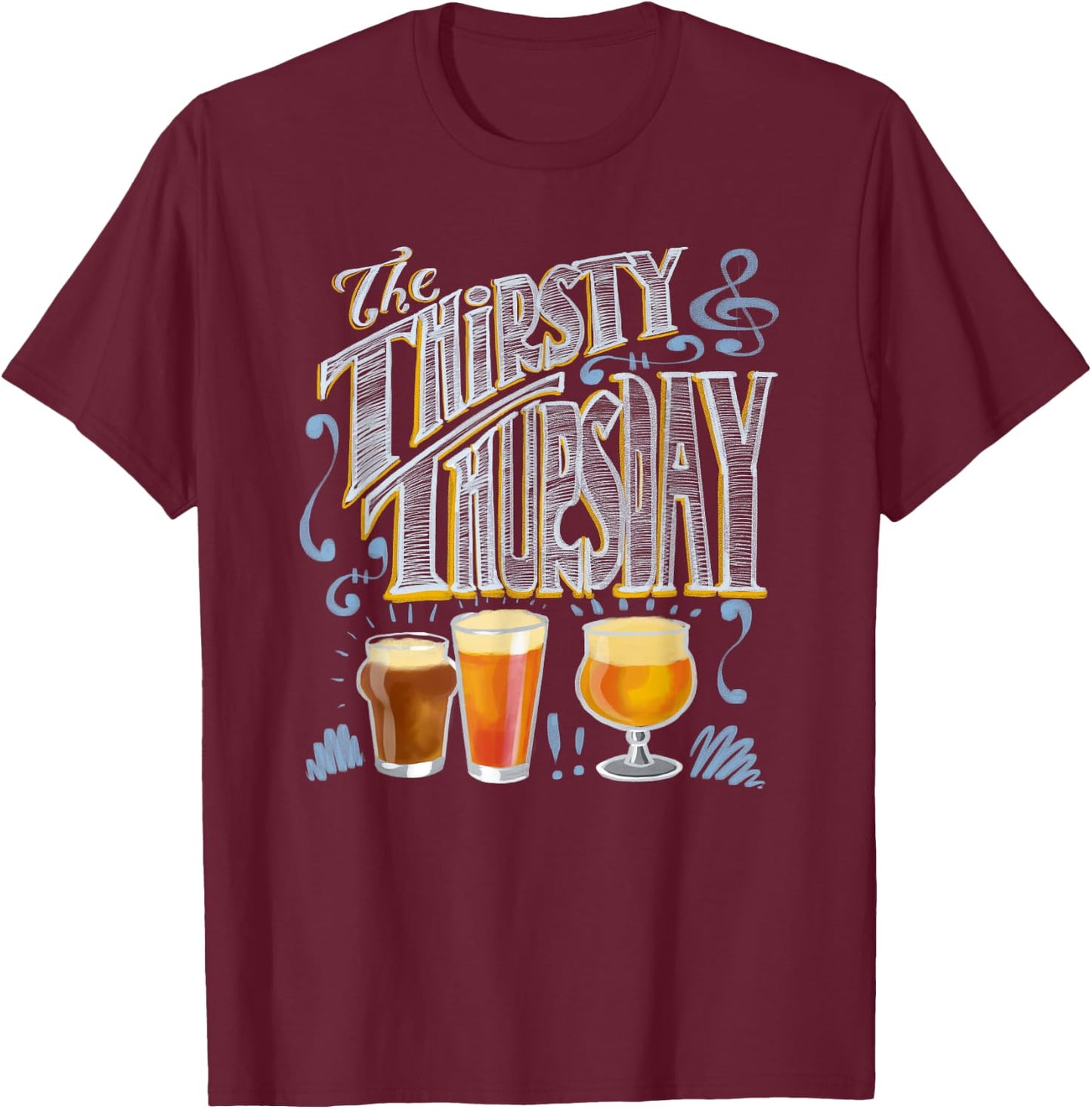 The Thirsty Thursday beer T-Shirt - T-Shirt | Maroon