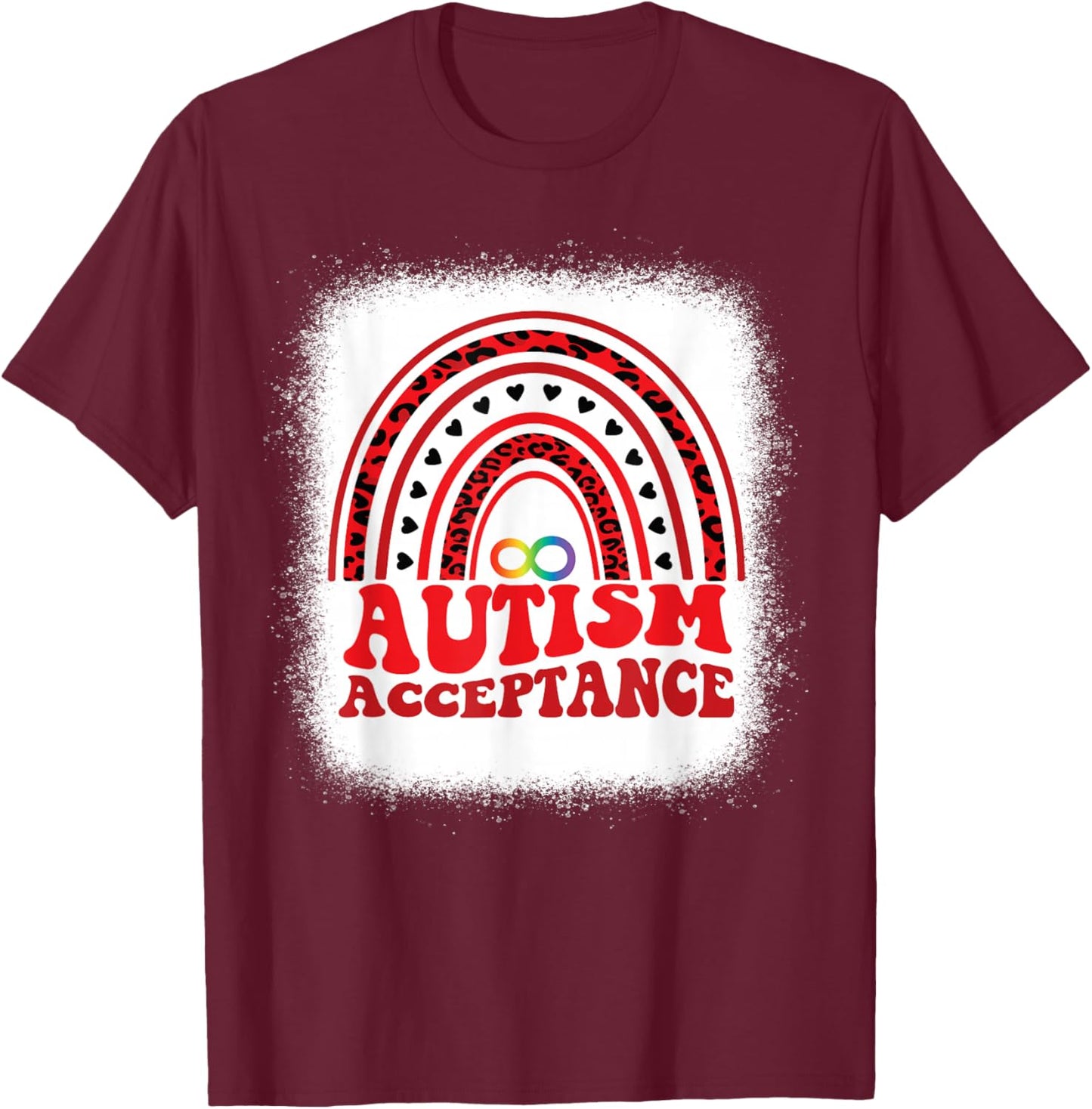 Red Instead Autism Awareness Acceptance Education Teacher Women Kids T-Shirt - T-Shirt | Maroon