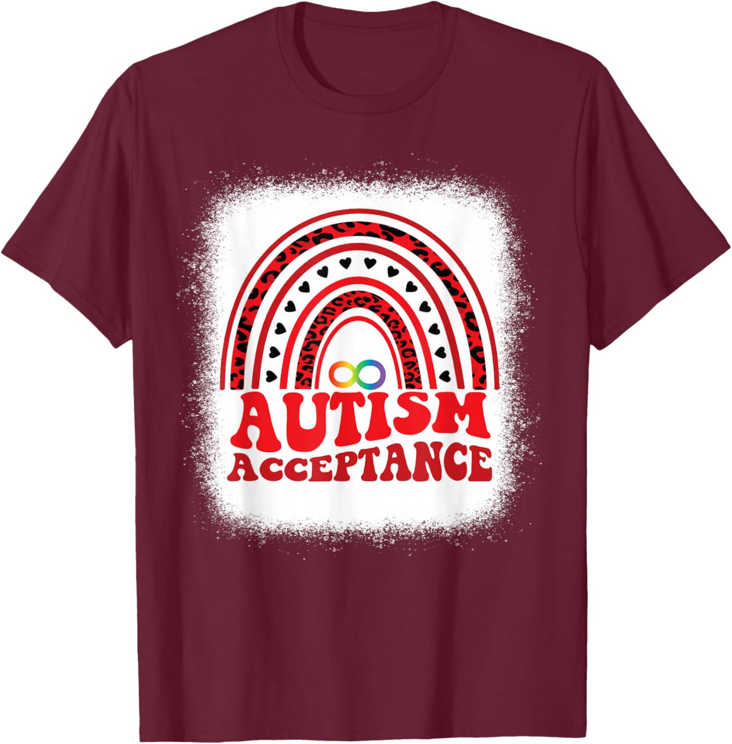 Red Instead Autism Awareness Acceptance Education Teacher Women Kids T-Shirt - T-Shirt | Maroon
