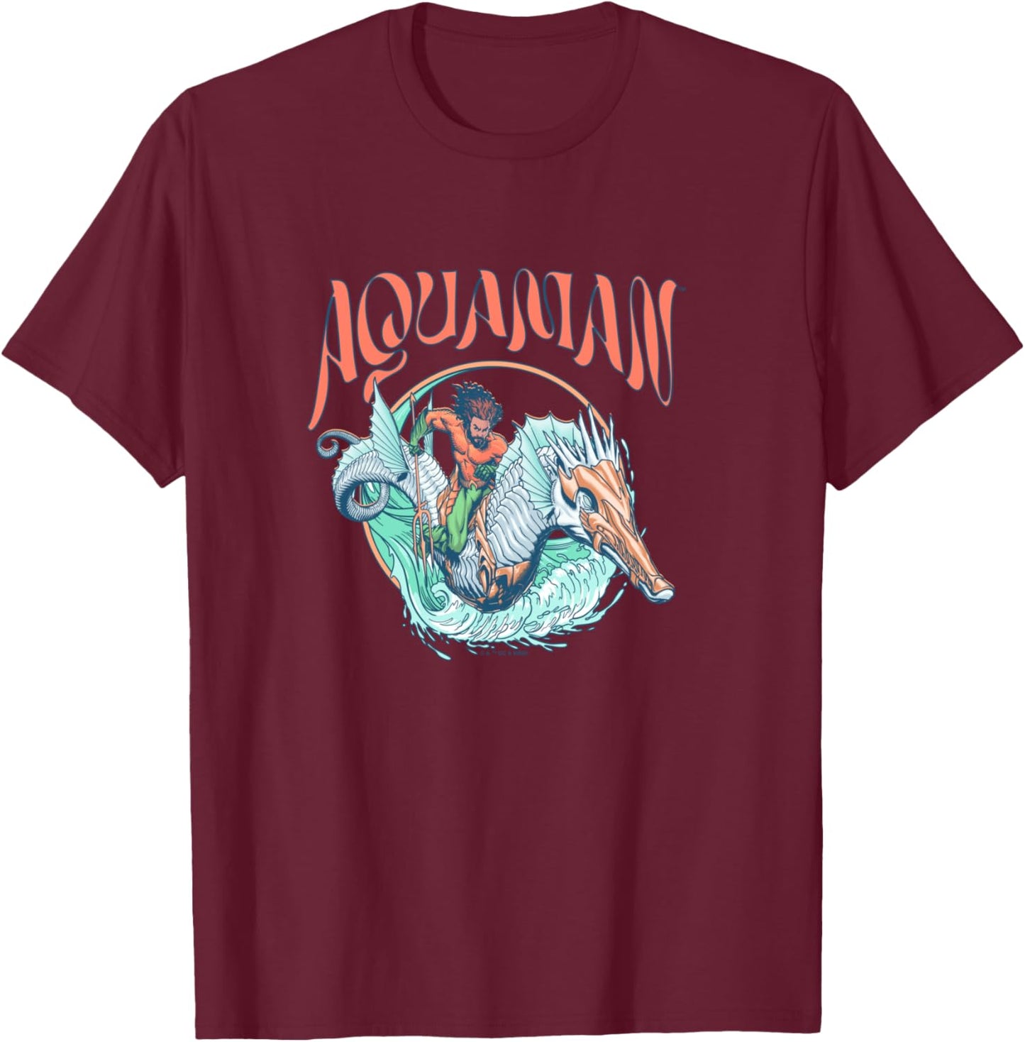 Aquaman and the Lost Kingdom Seahorse Surf T-Shirt - T-Shirt | Maroon