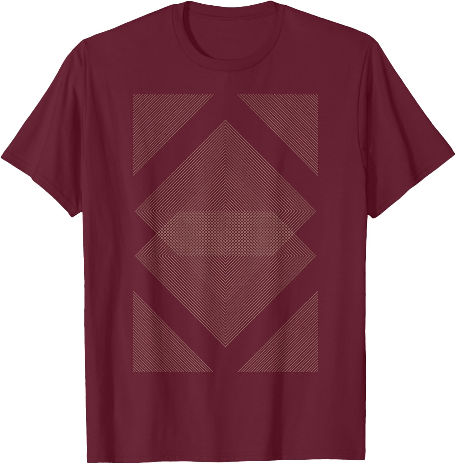 Geometric Art Abstract | Symmetrical Patterns Bohemian T-Shirt - T-Shirt | Maroon