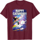 Disney Wreck-It Ralph Happy Caturday Vanellope & Marie Space T-Shirt - T-Shirt | Maroon
