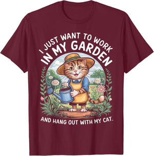 Gardening Cat Lover Gardener Garden Pet Plants Cats Women T-Shirt - T-Shirt | Maroon