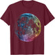 Moon Colored Art Graphic Artwork Motif Moon T-Shirt - T-Shirt | Maroon