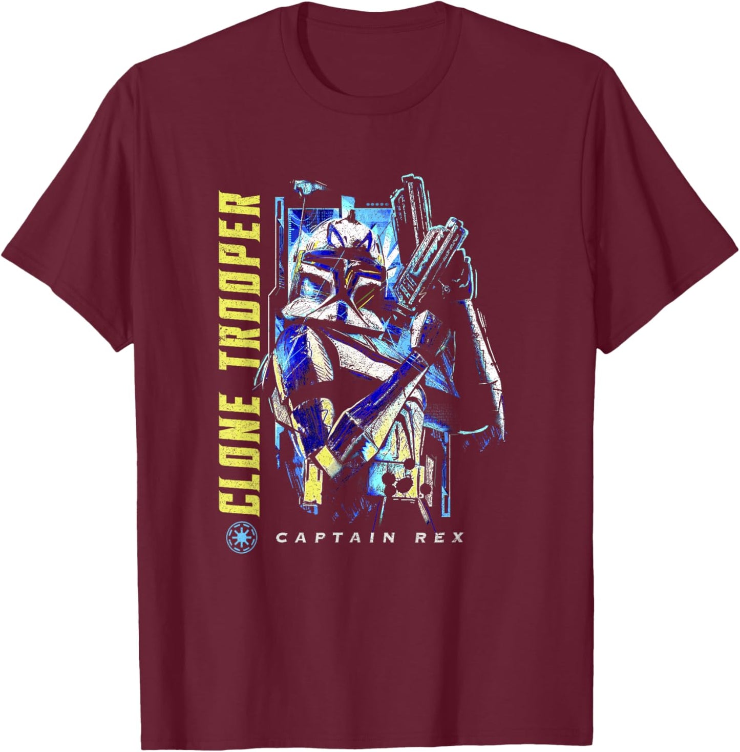 Star Wars: The Clone Wars Captain Rex Clone Trooper Poster T-Shirt - T-Shirt | Maroon