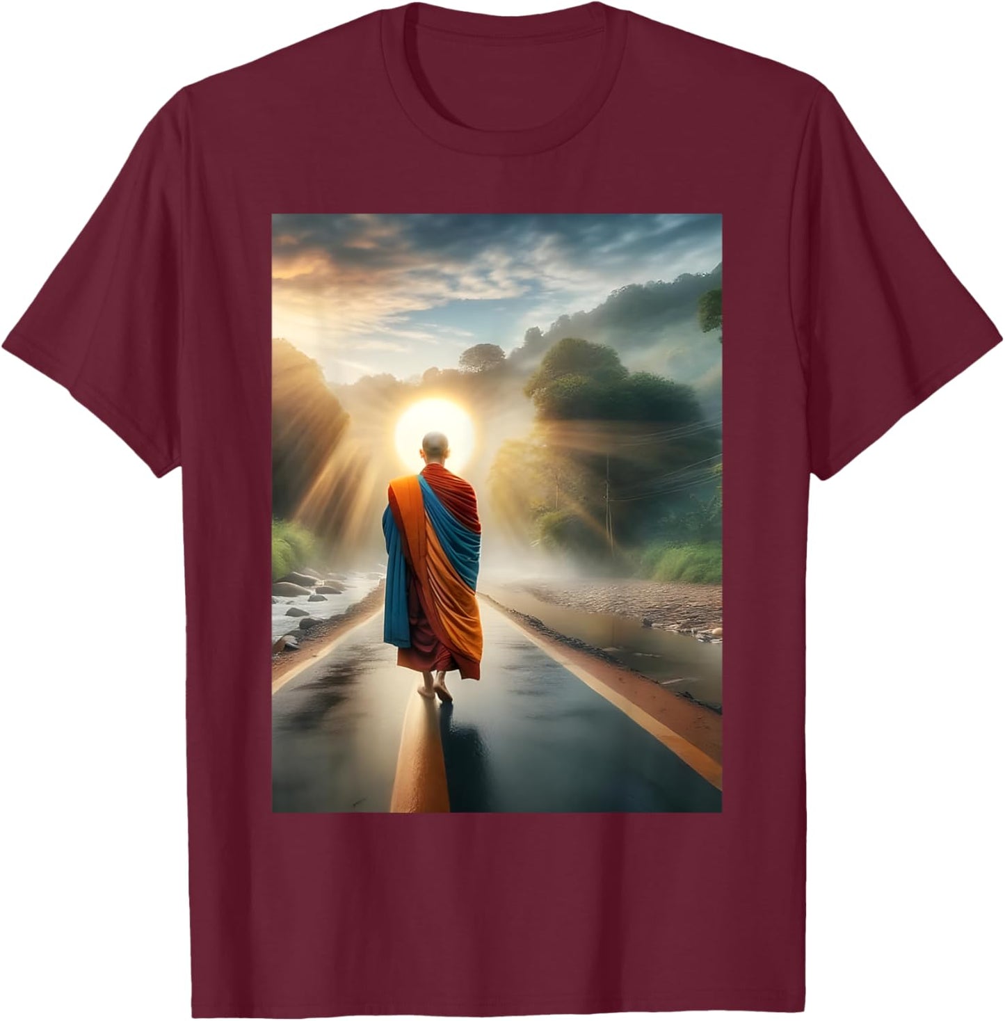 Thich Minh Tue Buddha Vietnam T-Shirt - T-Shirt | Maroon