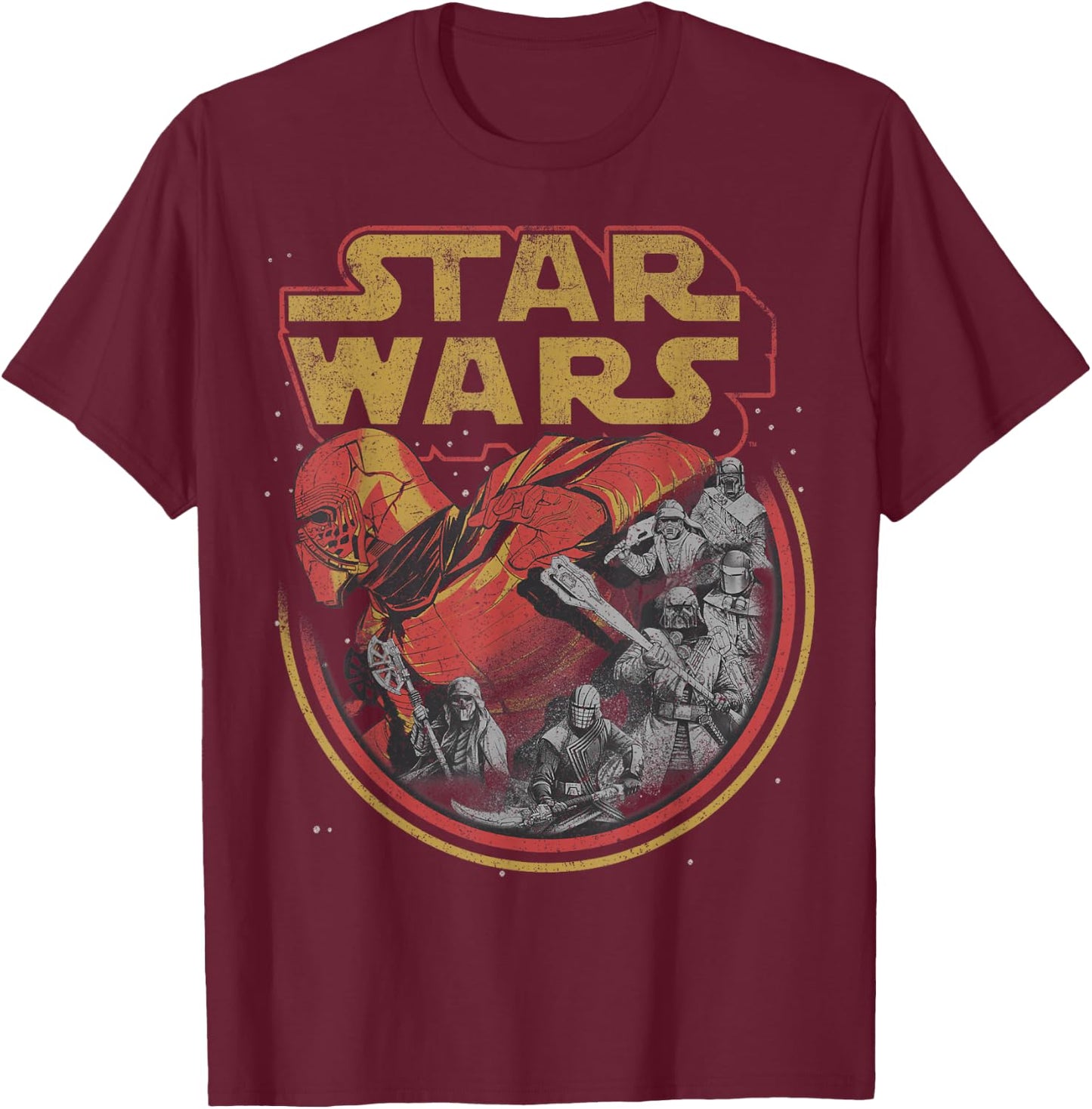 Star Wars The Rise of Skywalker Retro Knights of Ren T-Shirt - T-Shirt | Maroon