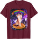 Space Cat Pizza Rainbow Cat Galaxy Cute Kitty in Space T-Shirt - T-Shirt | Maroon