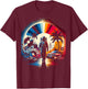 Retro Space Groove | Men Women (S-6XL) | Graphic T-Shirt - T-Shirt | Maroon
