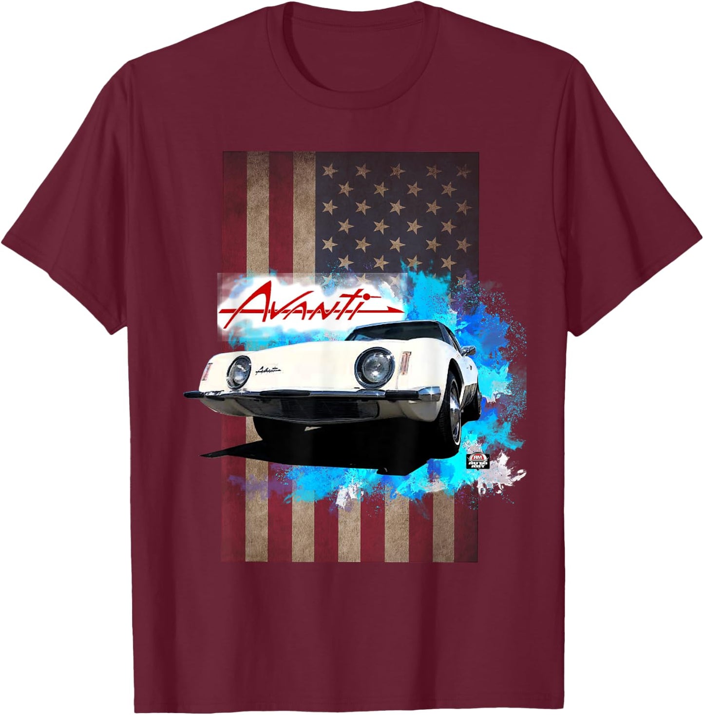 Avanti by Studebaker Americas Finest Sports Car T-Shirt - T-Shirt | Maroon