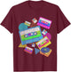 Eighties Theme Party Retro 80s Music Cassette 80s T-Shirt - T-Shirt | Maroon