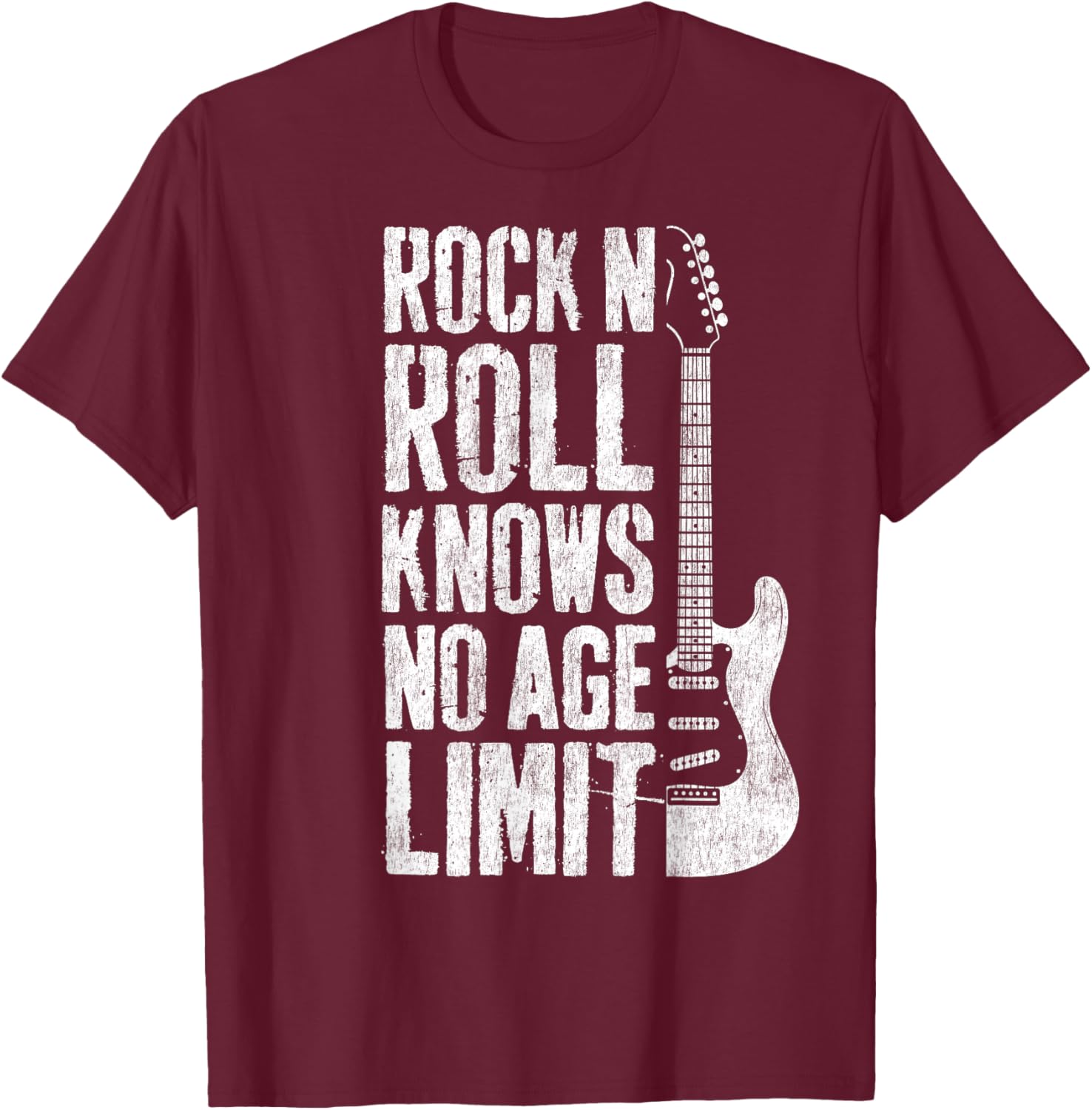 Rock and Roll Guitar Player Musicians T-Shirt - T-Shirt | Maroon