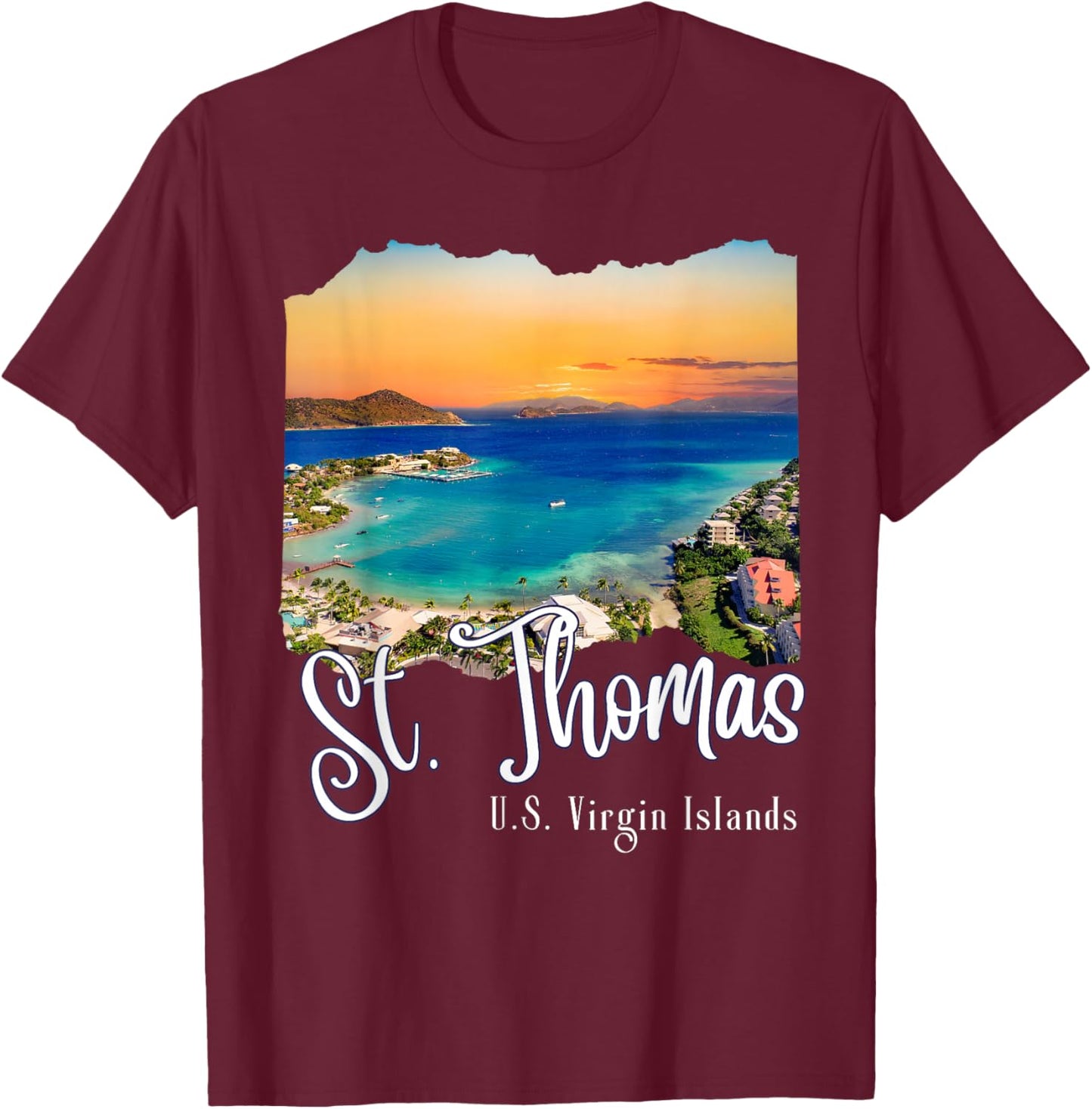 St. Thomas U.S. Virgin Islands Vacation - St Thomas T-Shirt - T-Shirt | Maroon
