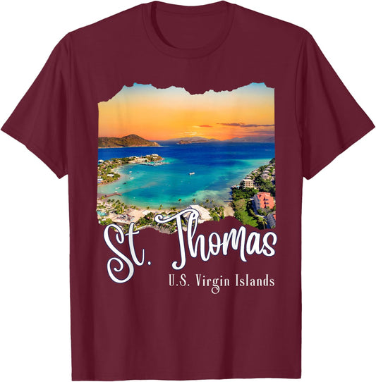 St. Thomas U.S. Virgin Islands Vacation - St Thomas T-Shirt - T-Shirt | Maroon