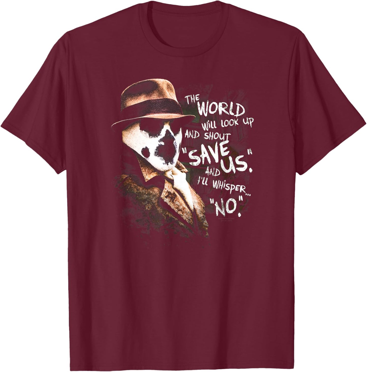 Watchmen Whisper T-Shirt - T-Shirt | Maroon
