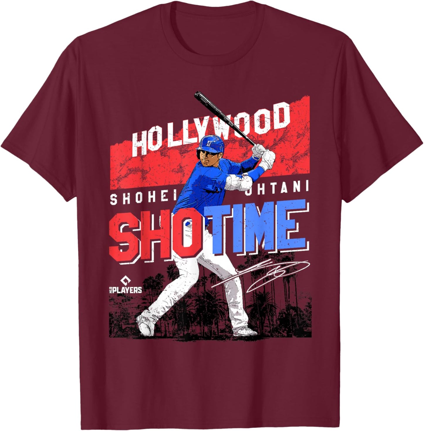 Shohei Ohtani | Los Angeles Baseball MLB Player | MLBOHT3003 T-Shirt - T-Shirt | Maroon